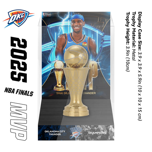 NBA Finals Most Valuable Player Trophy Display Case 2025 Shai Gilgeous-Alexander Oklahoma City Thunder (Trophy Included)