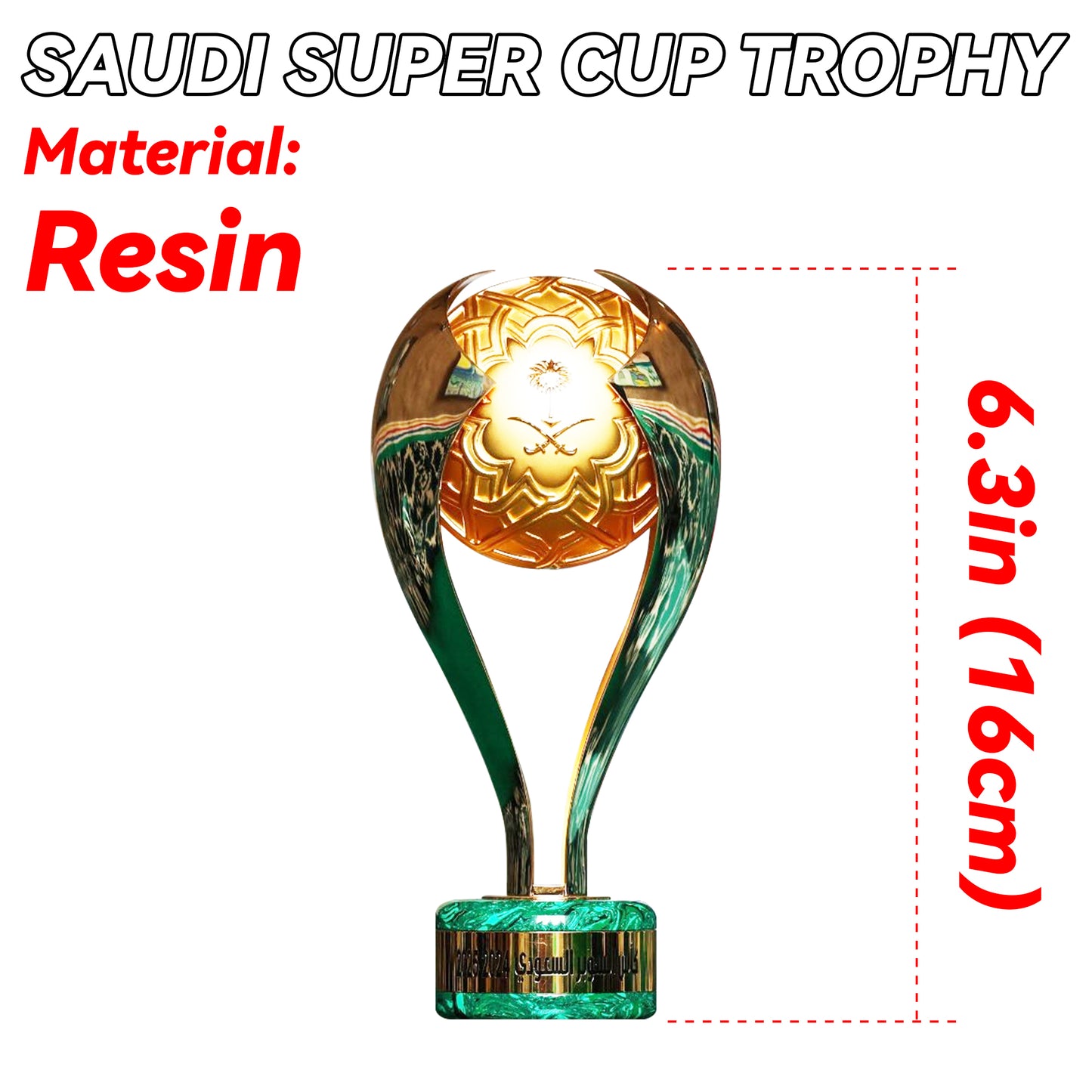 Saudi Super Cup Trophy Display Case