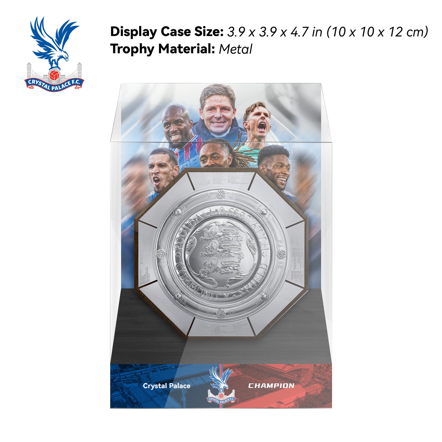 2025 Crystal Palace F.C. FA Community Shield Championship Trophy Display Case