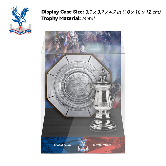 2025 Crystal Palace F.C. DOUBLE DELIGHT Championship Trophy Display Case