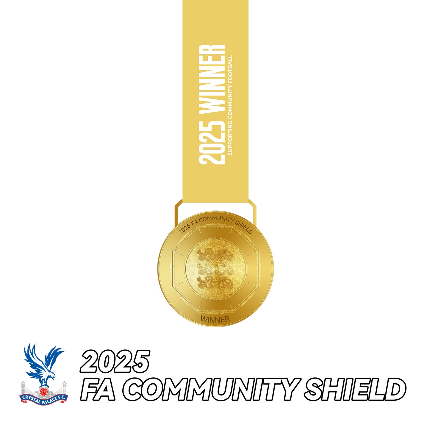 2025 Crystal Palace F.C. FA Community Shield Championship Medal Frame