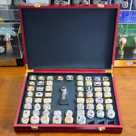 59 rings + box + trophy set Super Bowl Championship rings (1966-2024 years) NFL