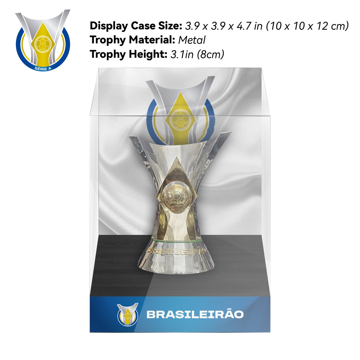 Campeonato Brasileiro Série A Championship Trophy Display Case