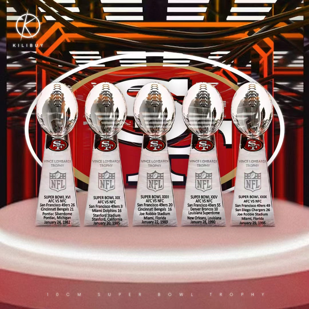 San Francisco 49ers 5 Super Bowl trophies