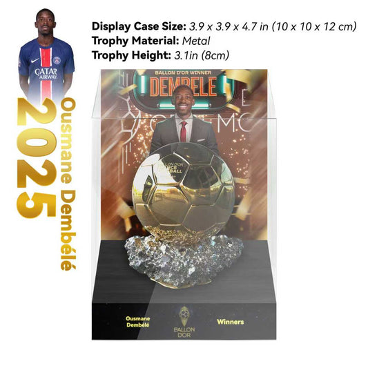 2025 Dembélé Ousmane Ballon d'Or Trophy Display Case