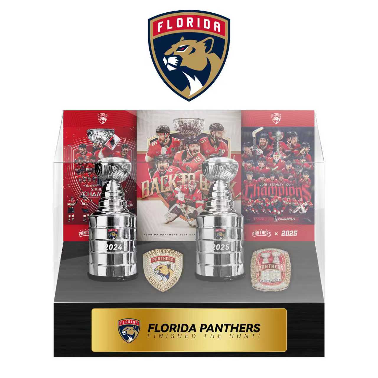Florida Panthers NHL Trophy And Ring Display Case