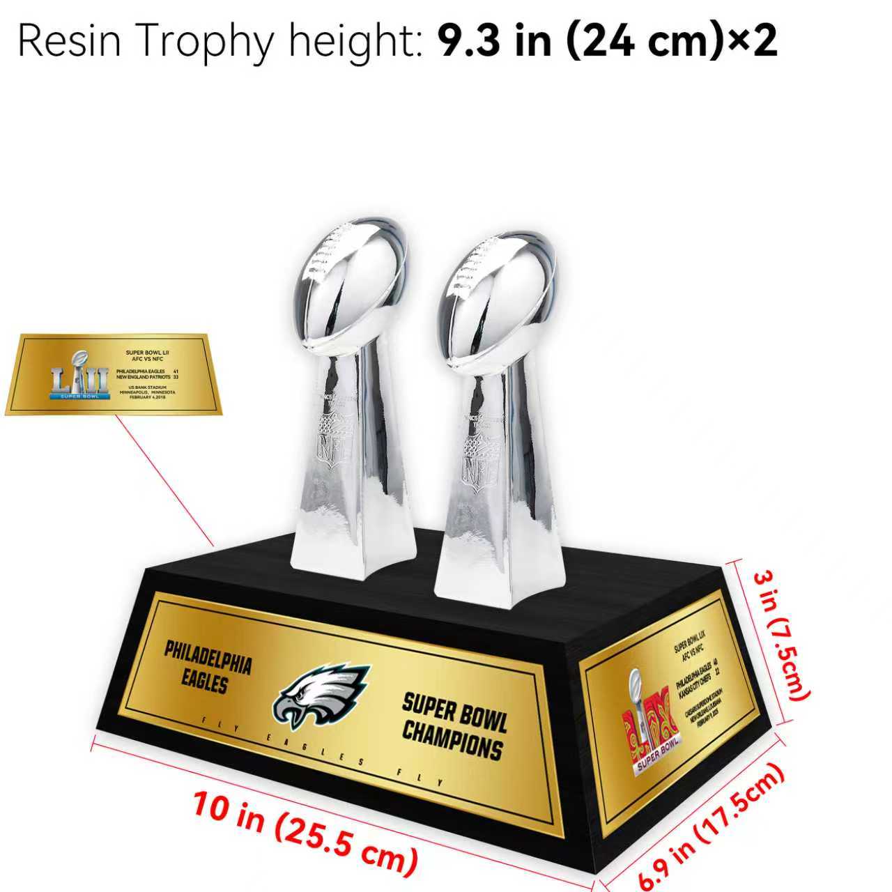 [NFL] Philadelphia Eagles Super Bowl champions With Wooden Base