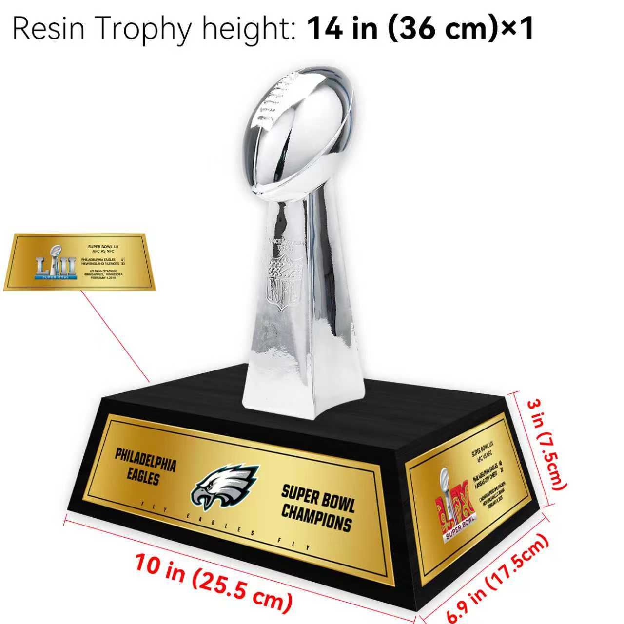[NFL] Philadelphia Eagles Super Bowl champions With Wooden Base