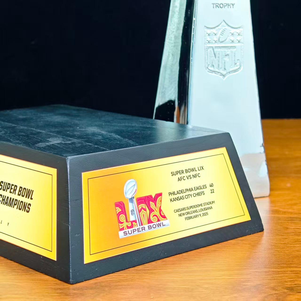 [NFL] Philadelphia Eagles Super Bowl champions With Wooden Base