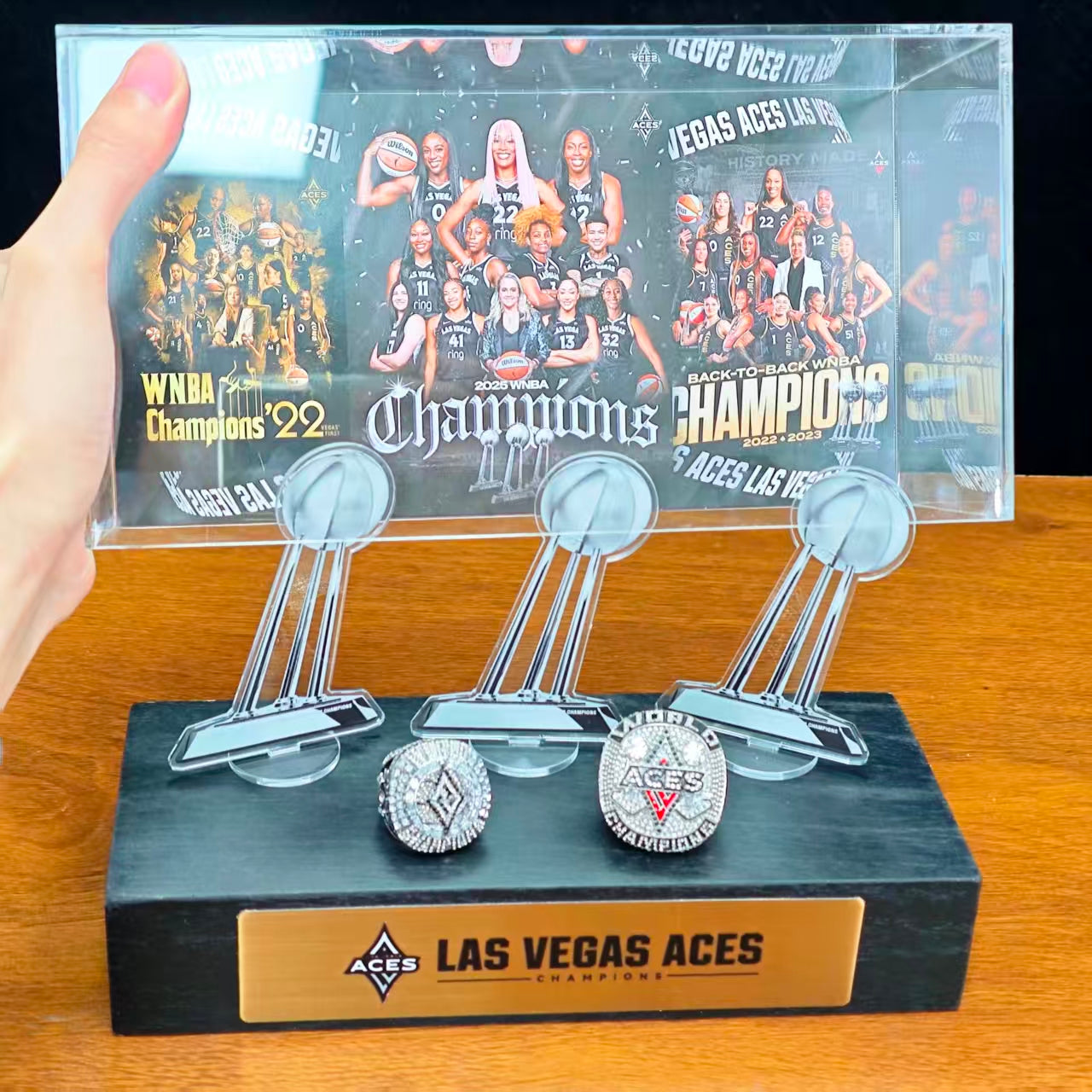 Las Vegas Aces  WNBA Championship Trophy Display Case