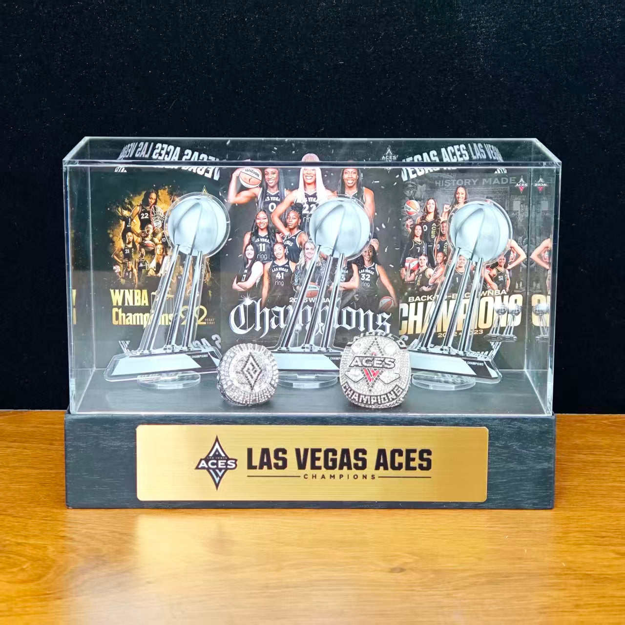 Las Vegas Aces  WNBA Championship Trophy Display Case