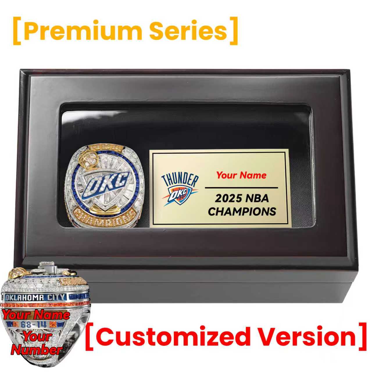 【Premium Version]】【without inner ring】2025 Oklahoma City Thunder NBA Championship Rings
