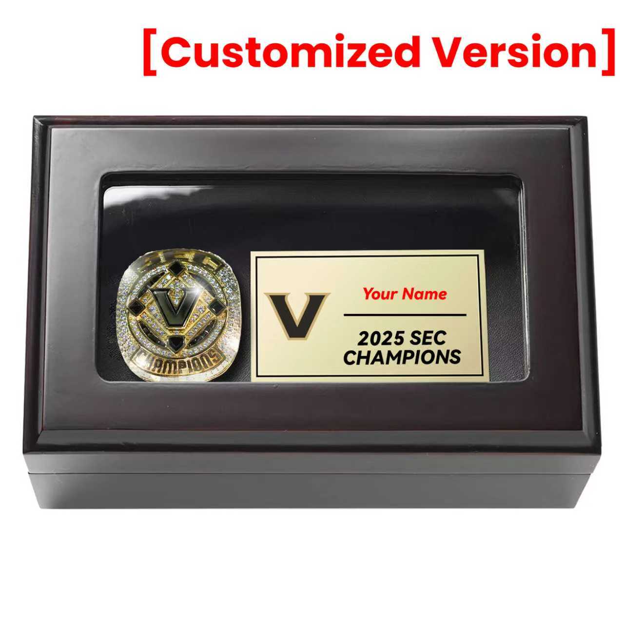 2025 Vanderbilt Commodores Baseball SEC Champions Ring