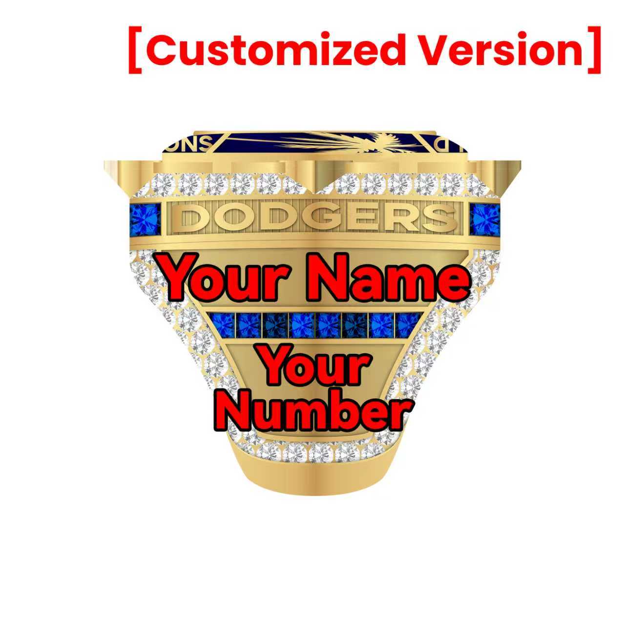 【 Fan version Ⅰ】2025 Los Angeles Dodgers World Series Championship Ring