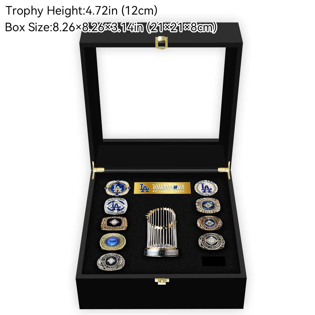 Los Angeles Dodgers MLB Trophy And Ring Box【Trophy and Rings Included】