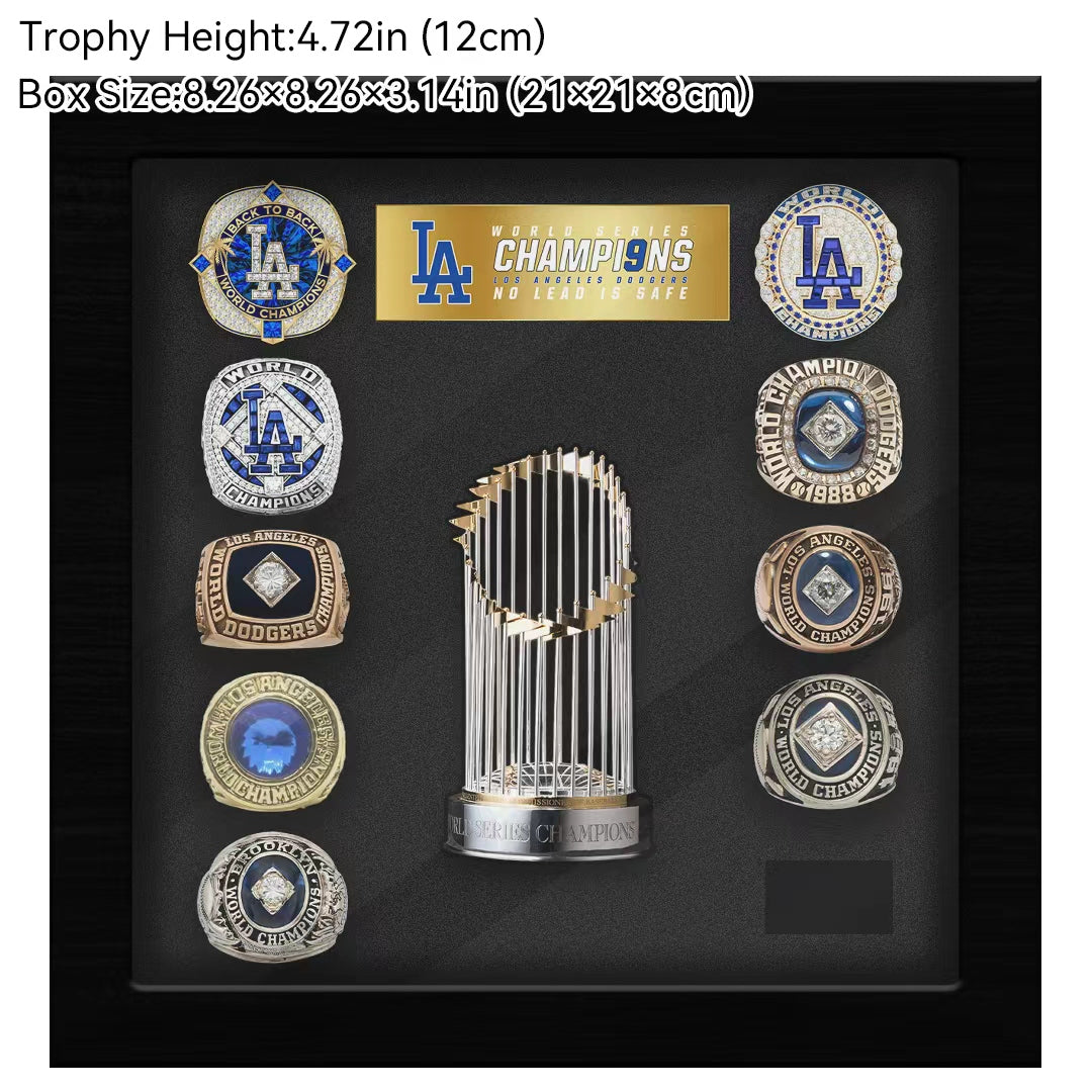 Los Angeles Dodgers MLB Trophy And Ring Box【Trophy and Rings Included】