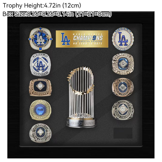 Los Angeles Dodgers MLB Trophy And Ring Box【Trophy and Rings Included】