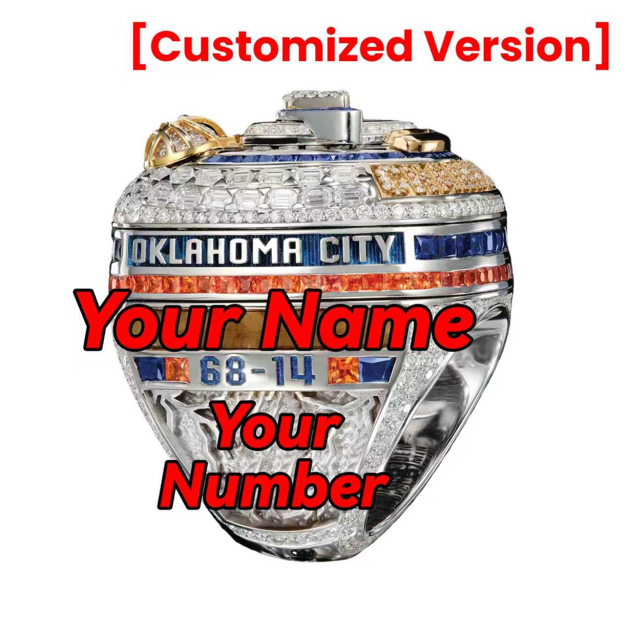 【Official Version】【with inner ring】2025 Oklahoma City Thunder NBA Championship Rings