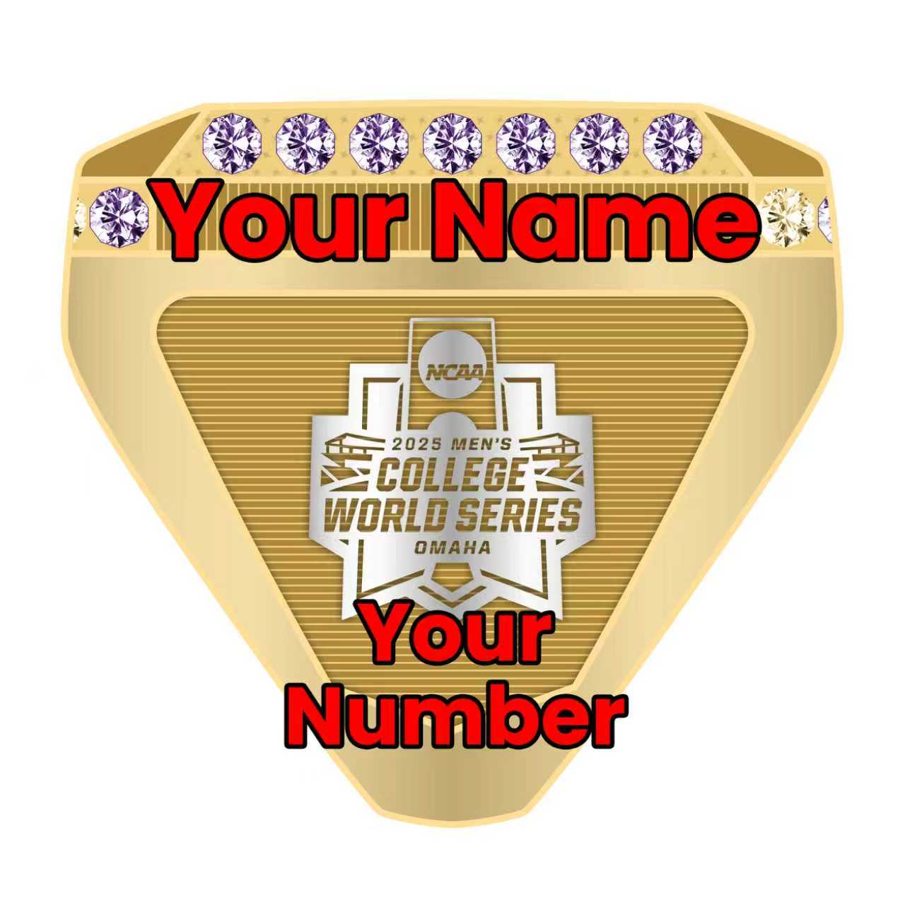 【 Fan version 】2025 NCAA Division I Baseball National Championship Ring