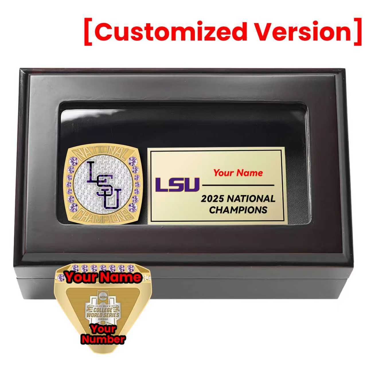 【 Fan version 】2025 NCAA Division I Baseball National Championship Ring