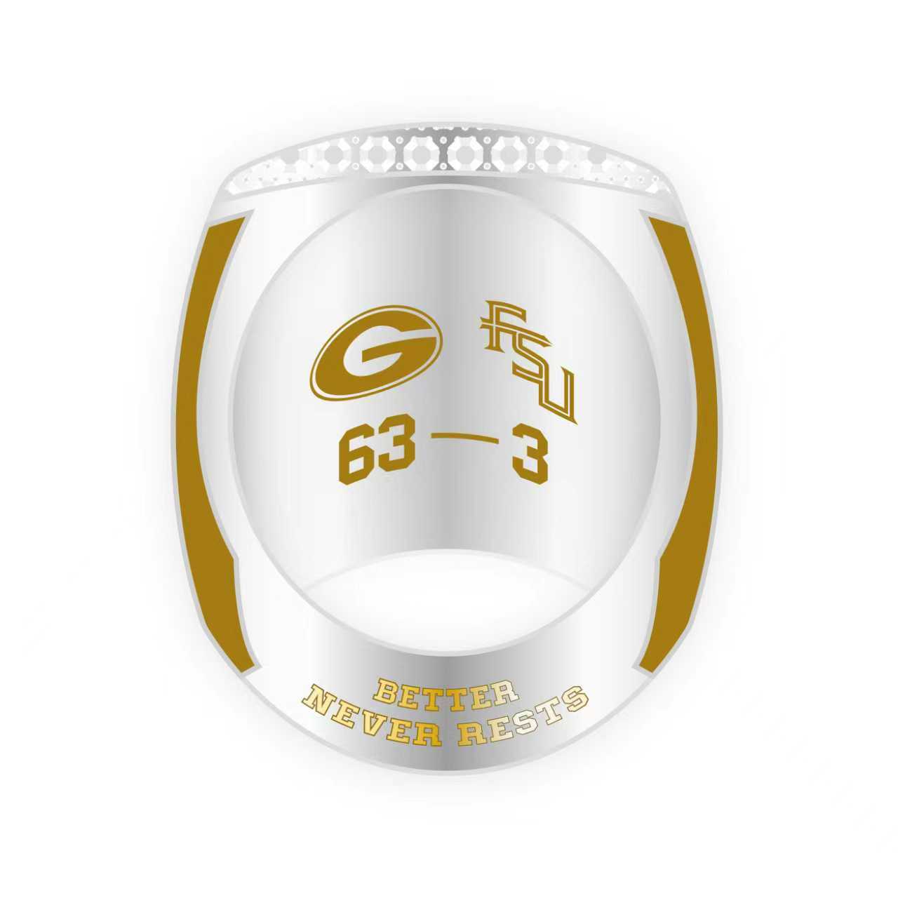 【 Fan version 】2023 Georgia Bulldogs Orange Bowl Championship Ring