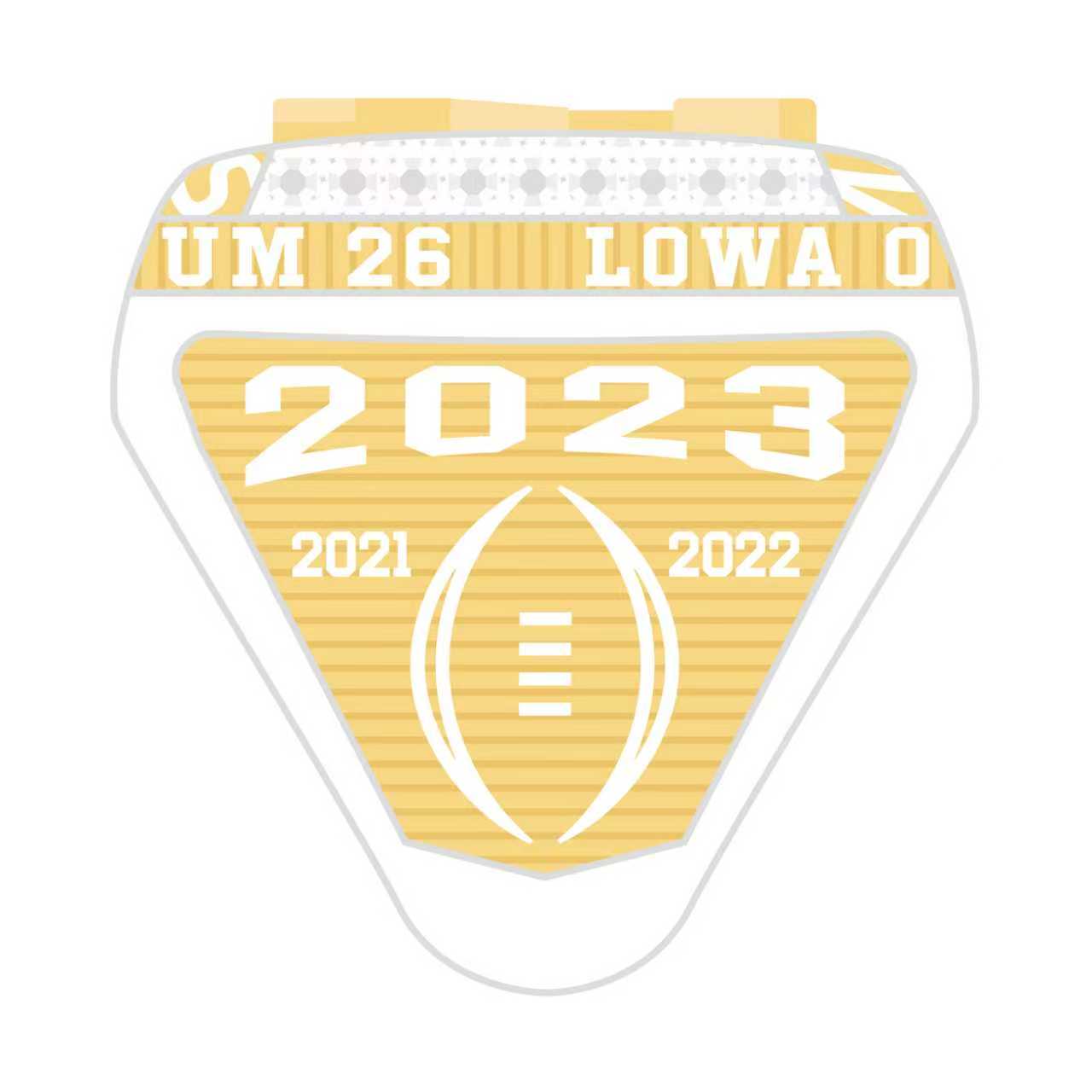 【 Fan version 】2023 Michigan Wolverines Big 10 Championship Ring
