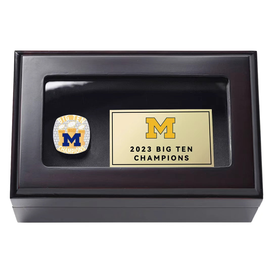 【 Fan version 】2023 Michigan Wolverines Big 10 Championship Ring