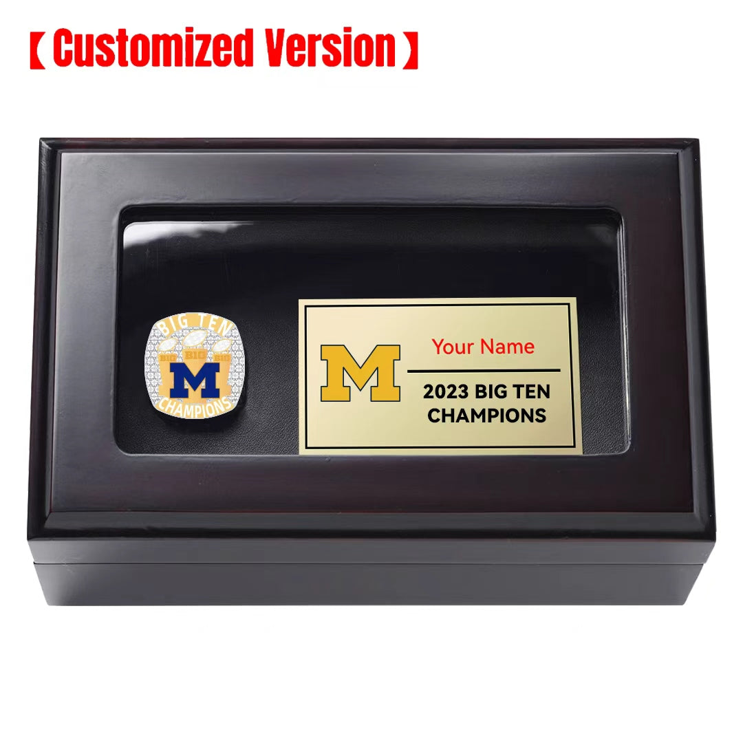 【 Fan version 】2023 Michigan Wolverines Big 10 Championship Ring