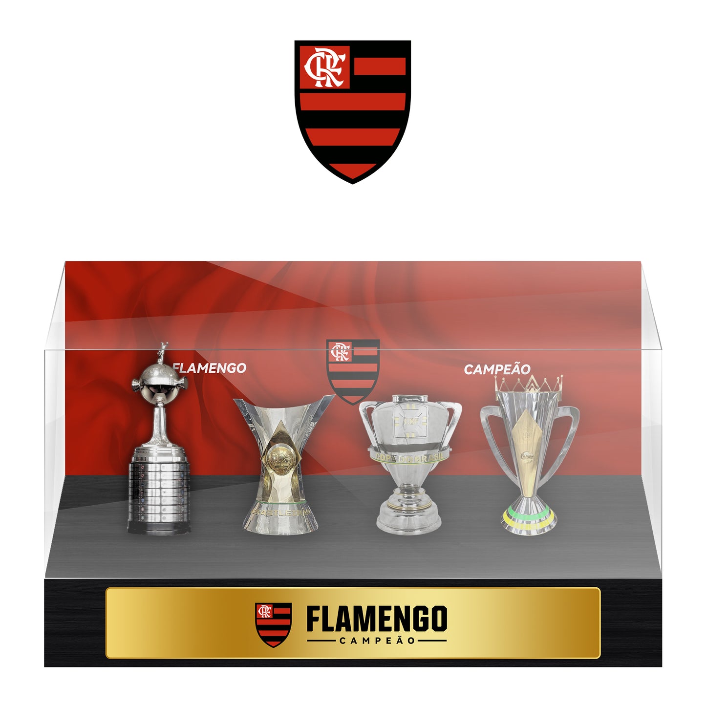 Flamengo Football Championship Trophy Display Case