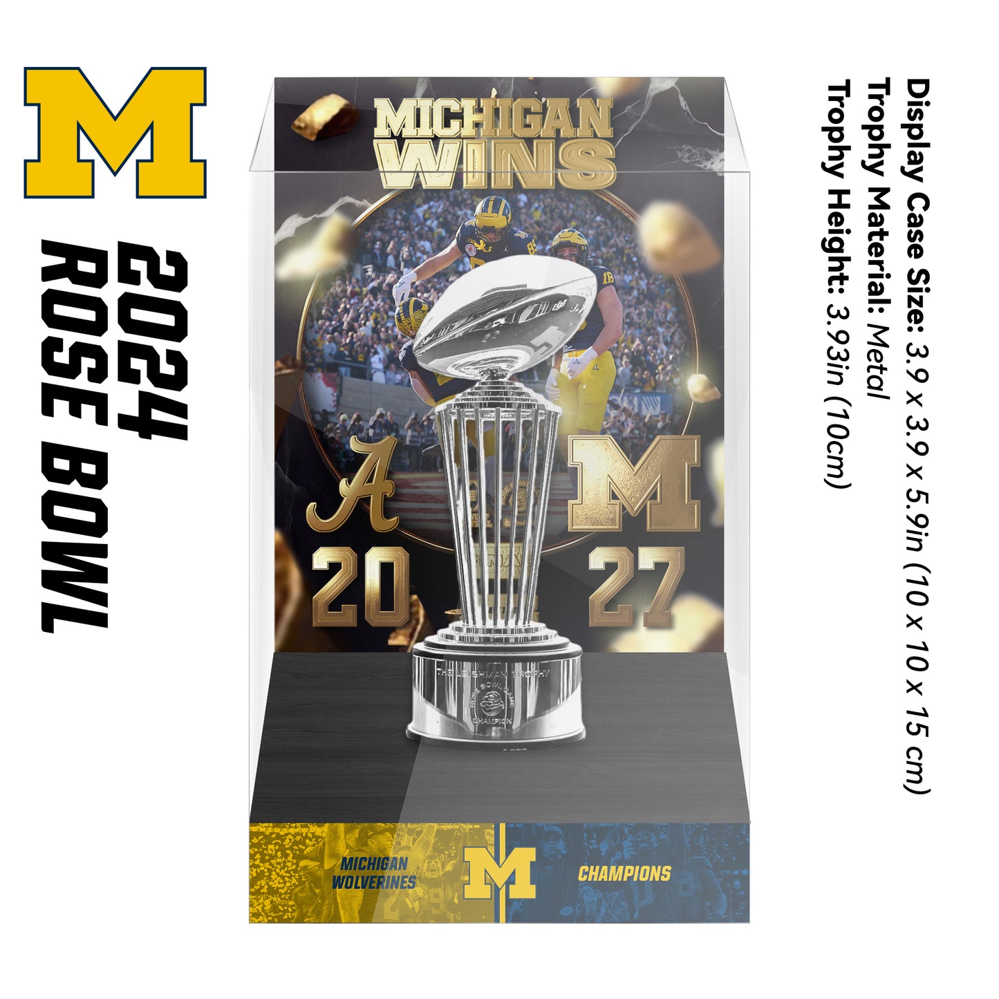 Rose Bowl Championship Trophy Display Case