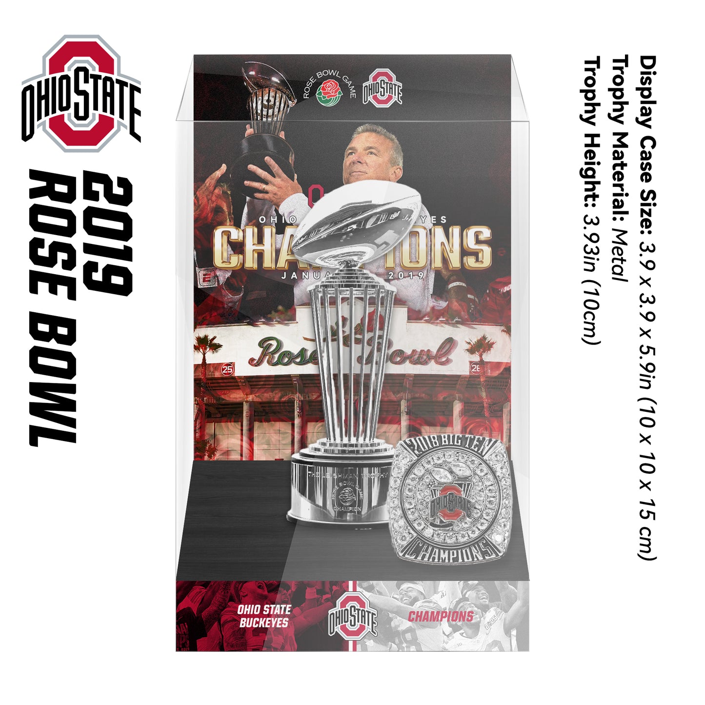 Rose Bowl Championship Trophy Display Case