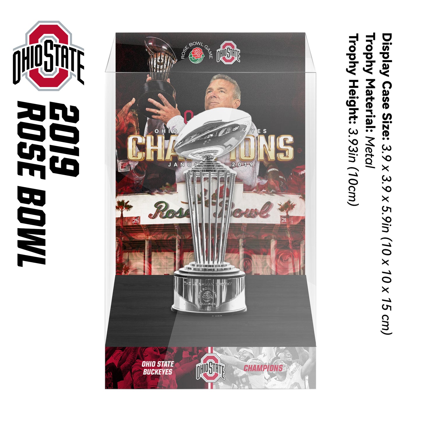 Rose Bowl Championship Trophy Display Case