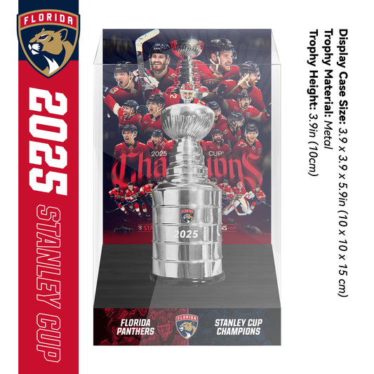 2025 Florida Panthers Stanley Cup Final Championship Trophy and Ring Display Case