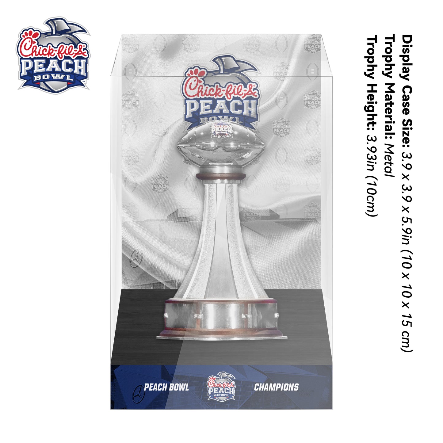 Peach Bowl Championship Trophy Display Case