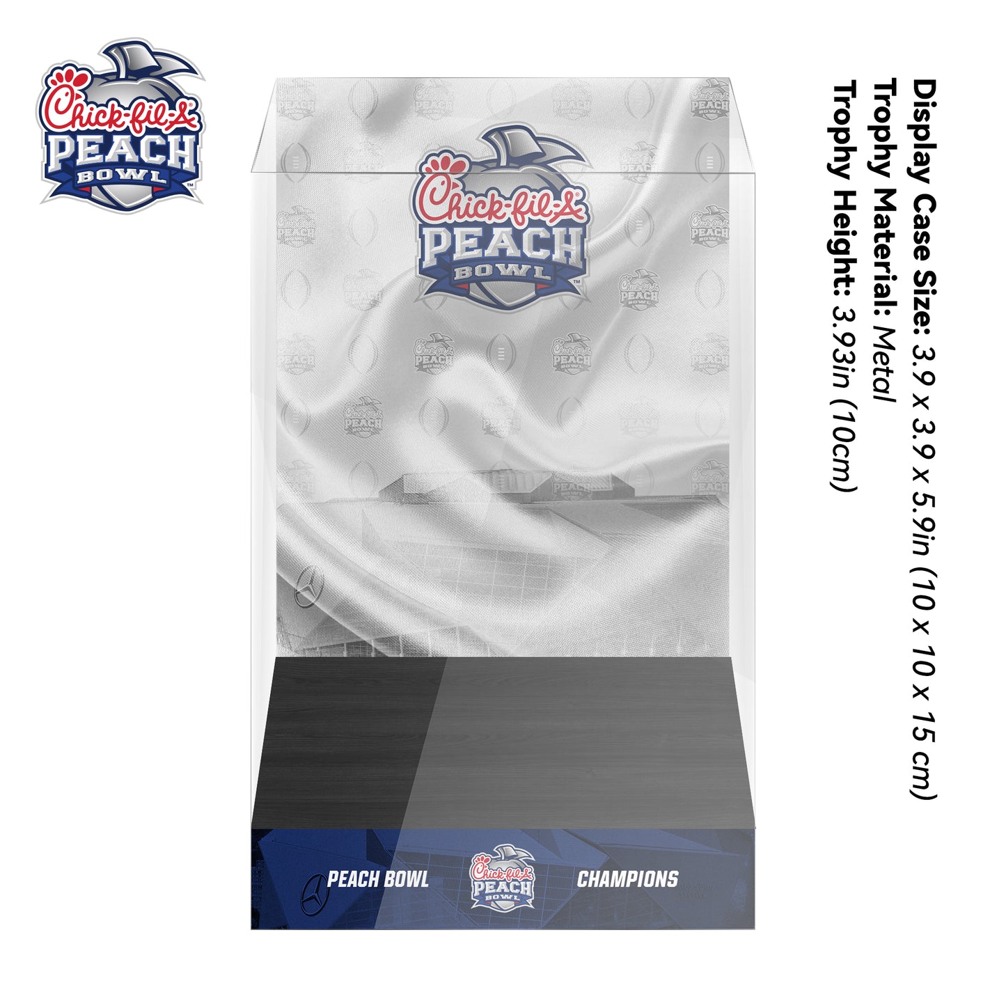 Peach Bowl Championship Trophy Display Case