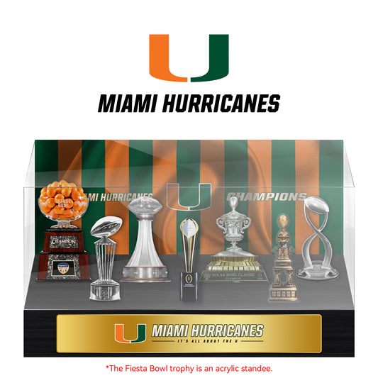 Miami Hurricanes Champions Trophy Display Case