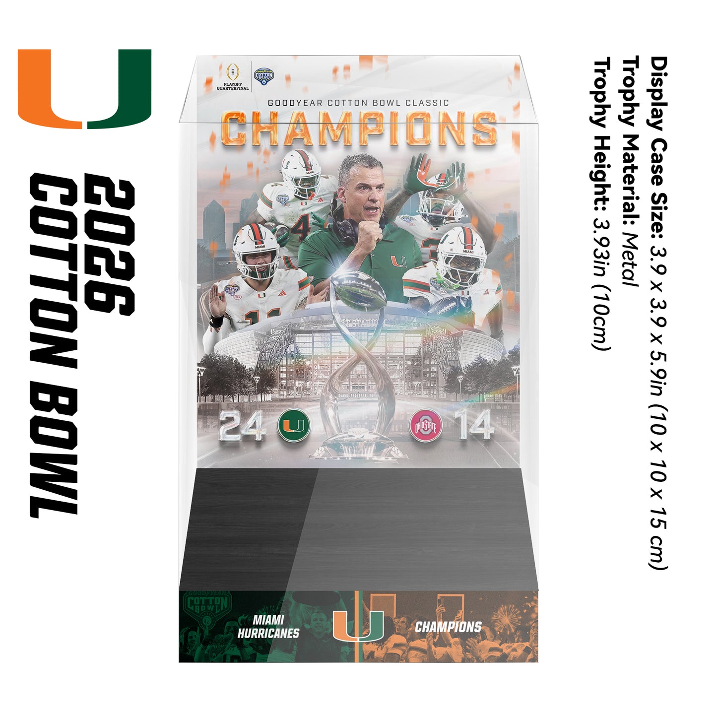 Cotton Bowl Championship Trophy Display Case