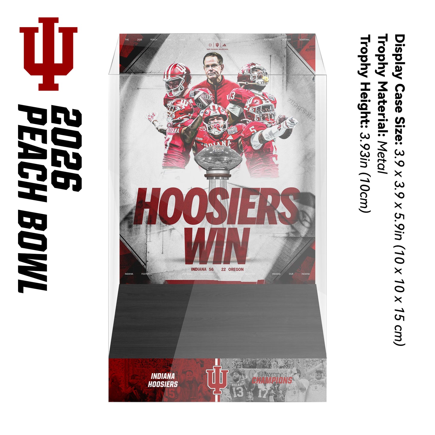 Peach Bowl Championship Trophy Display Case