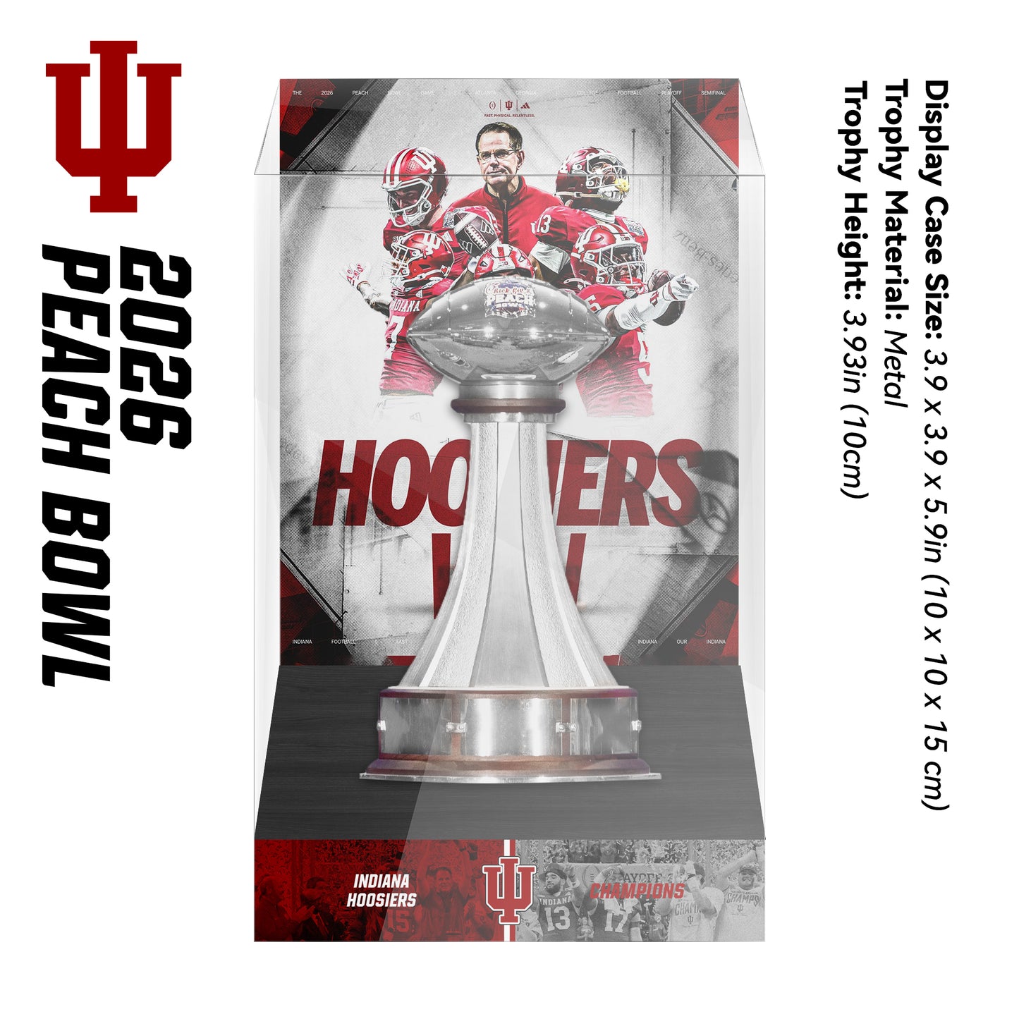 Peach Bowl Championship Trophy Display Case