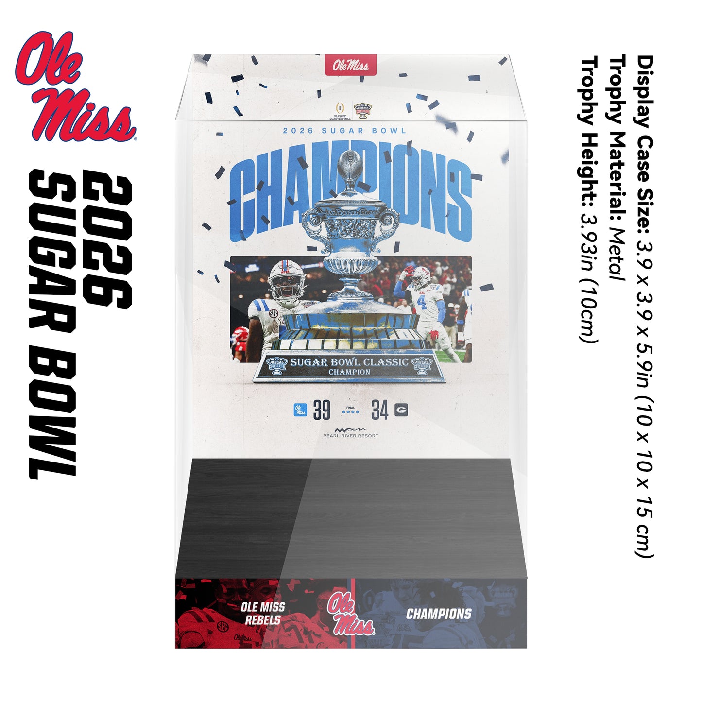 Sugar Bowl Championship Trophy Display Case