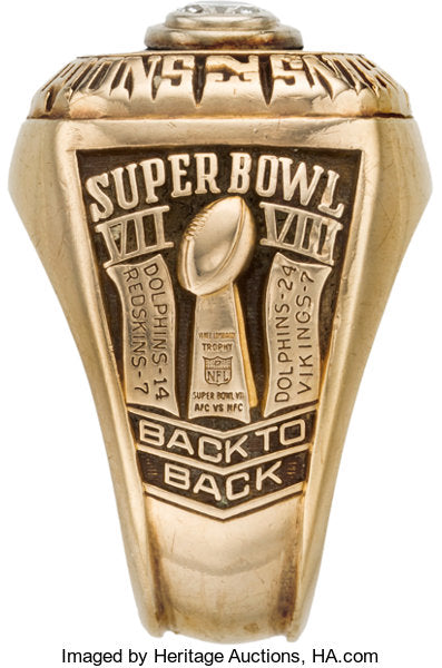 1973 Miami Dolphins Super Bowl Championship Ring