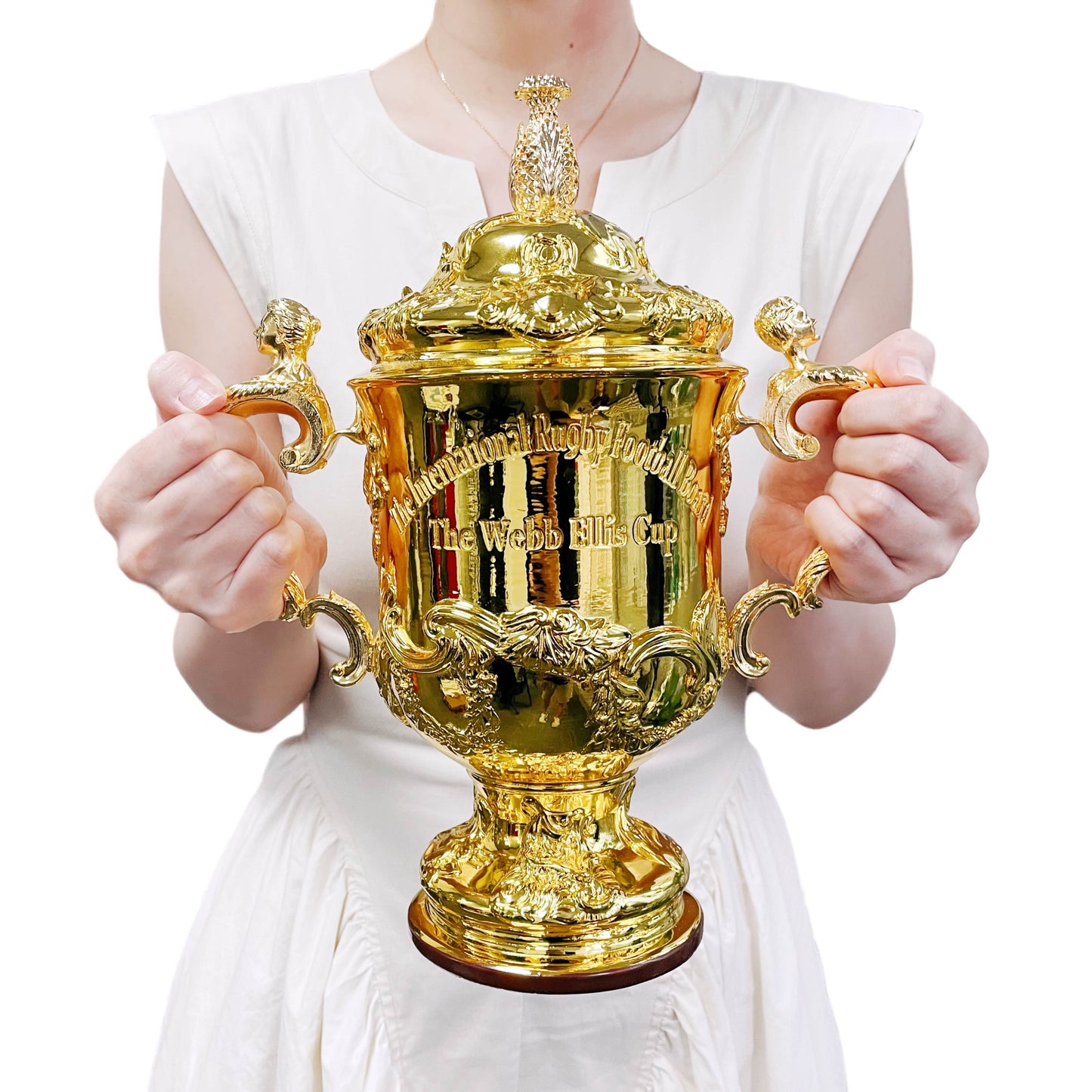 [Resin Version] 2023 Version The Webb Ellis Cup Rugby World Cup Champions Trophy Resin 38cm(Metal Handle)