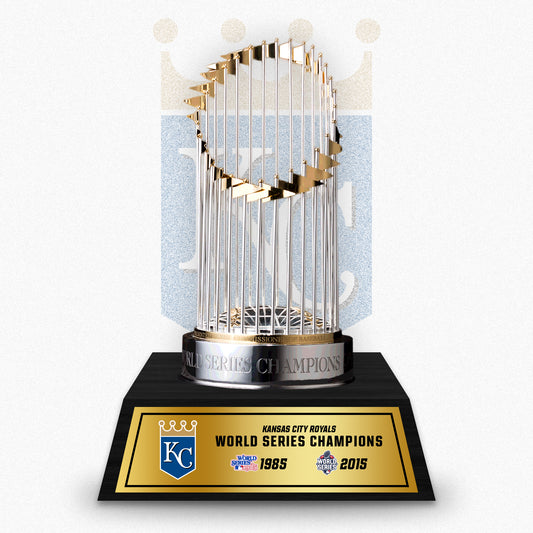 [MLB] Kansas City Royals World Series Commissioner's Trophy 11.8"(30cm) With Wooden Base