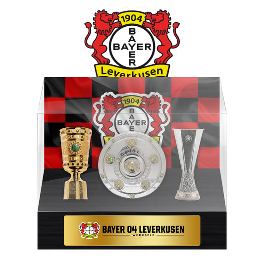 Bayer 04 Leverkusen Football Championship Trophy Display Case