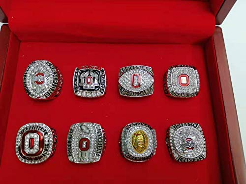 Ohio State University Ring Collectible Replica Football Silver Ring Set