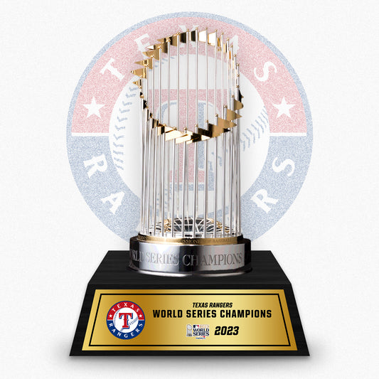 [MLB] Texas Rangers World Series Commissioner's Trophy 11.8"(30cm) With Wooden Base