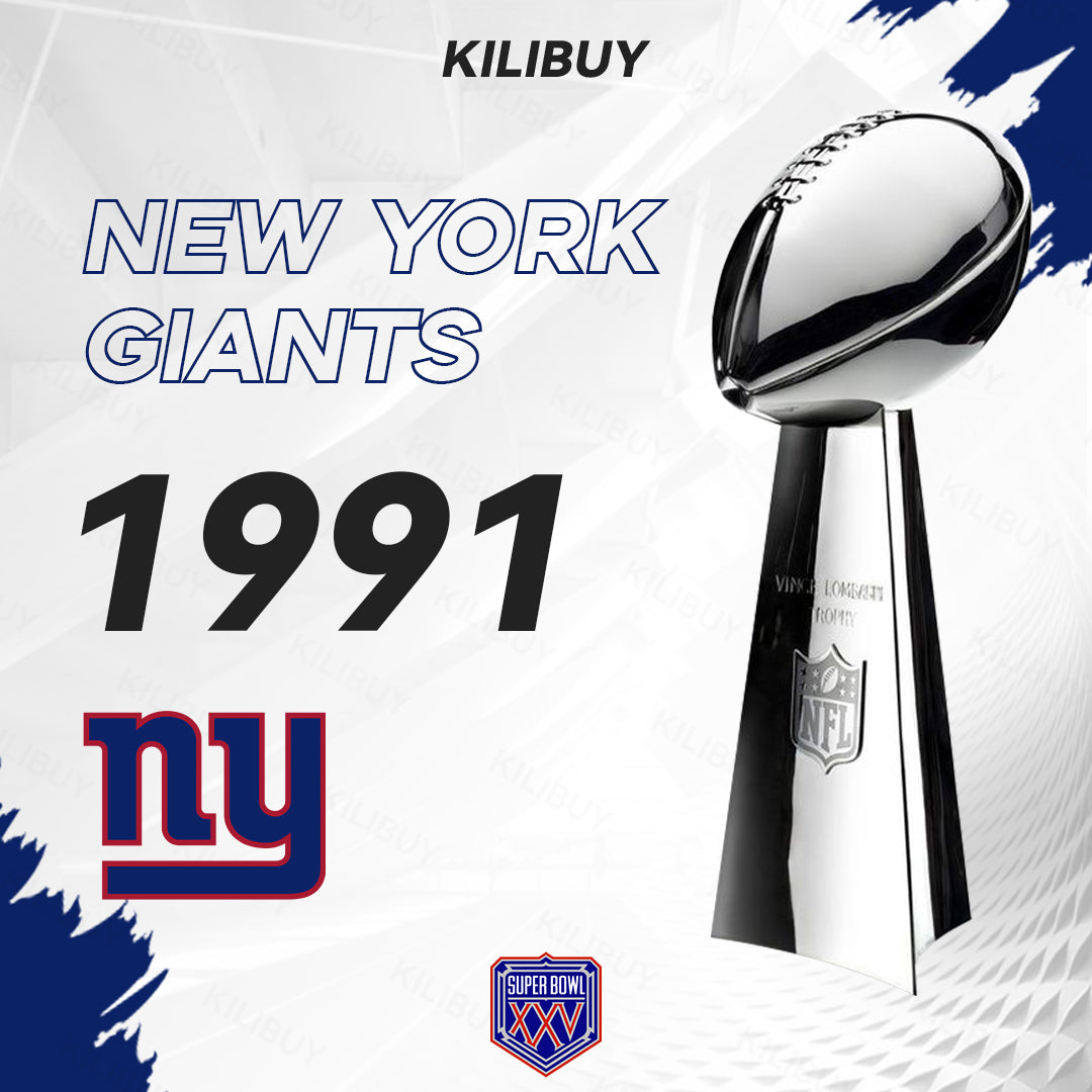 [NFL]1991 Vince Lombardi Trophy, Super Bowl 25, XXV New York Giants