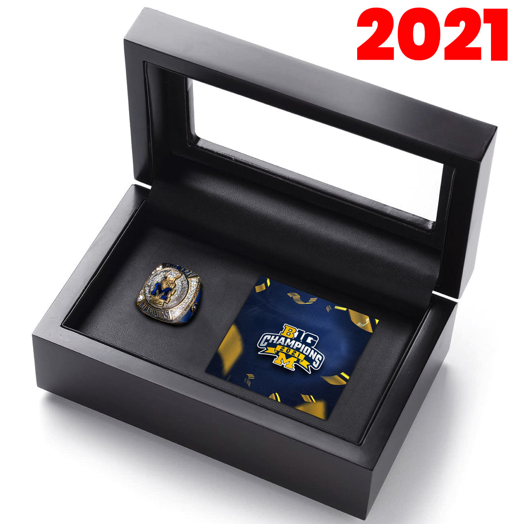 2022 Michigan Wolverines Back To Back Football Big Ten National Team Ring