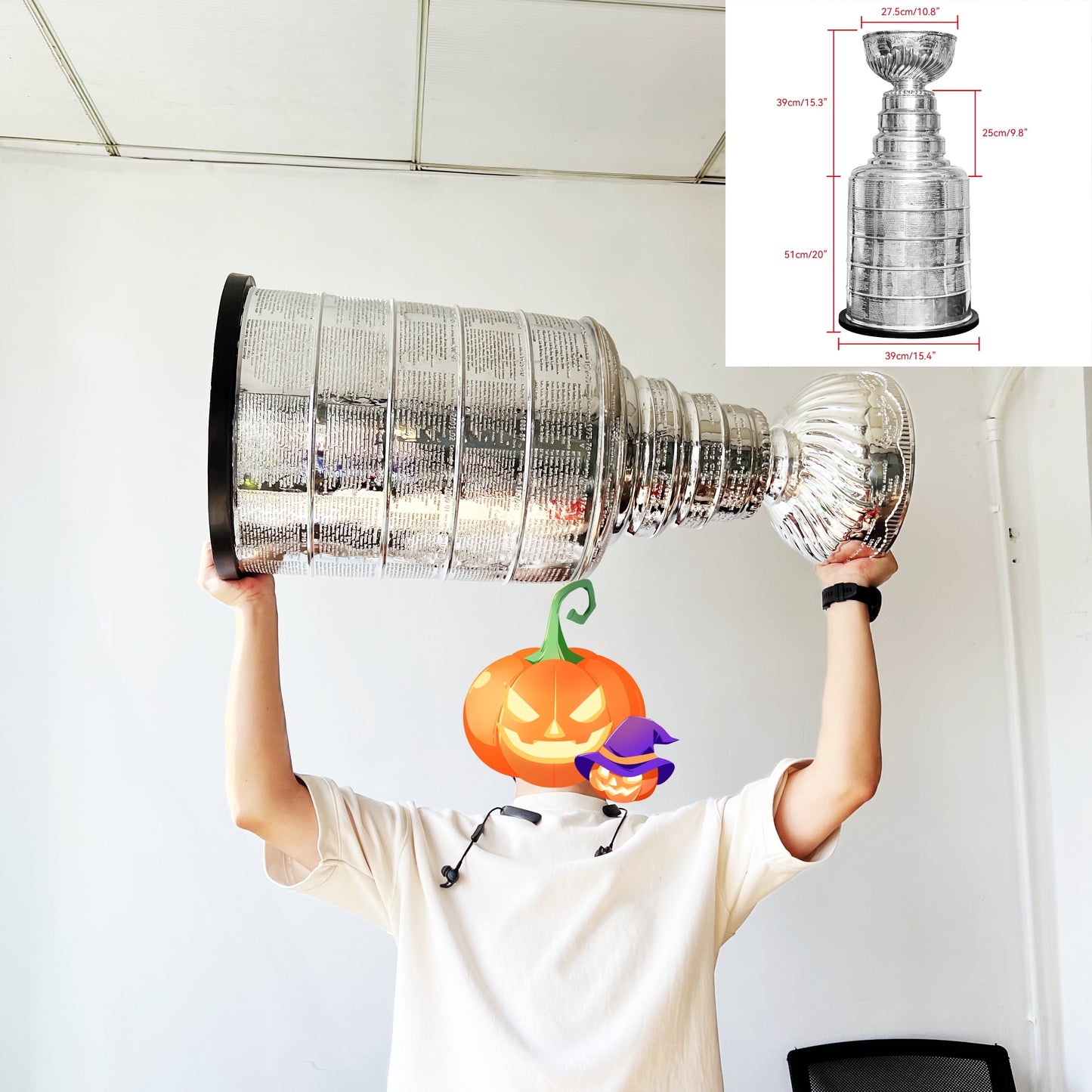 [Resin Version 90cm Height]NHL Stanley Cup Trophy  Full Size With All Champions Engraved