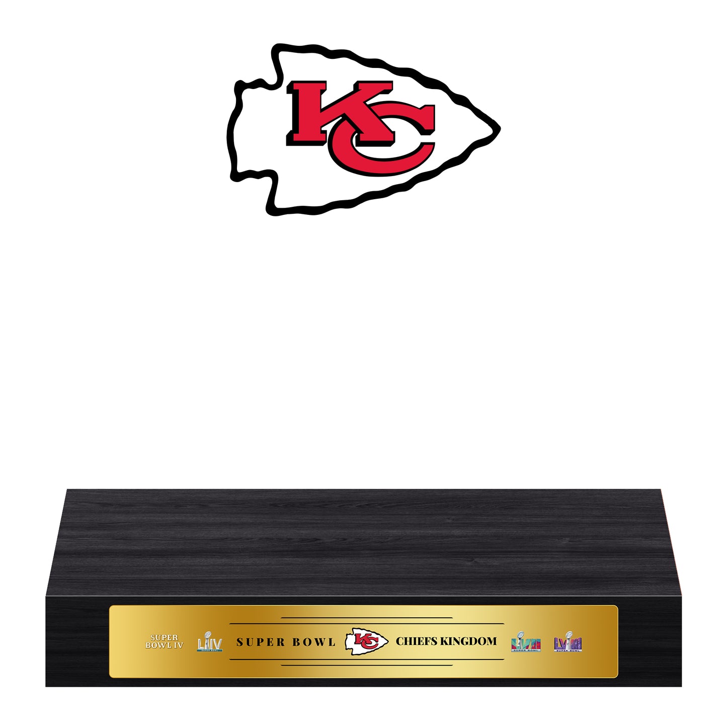 Kansas City Chiefs Super Bowl Championship Trophy Ring Display Case- Official Edition